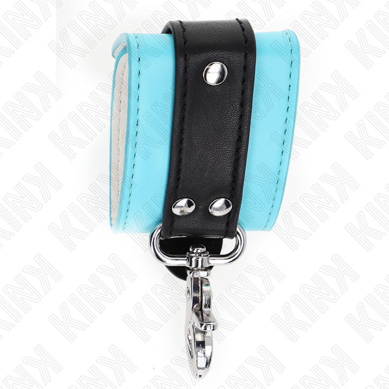 KINK - APPUI-POIGNETS VERROUILLABLES PREMIUM NOIR / BLEU RÉGLABLE 21-28 CM X 5,5 CM