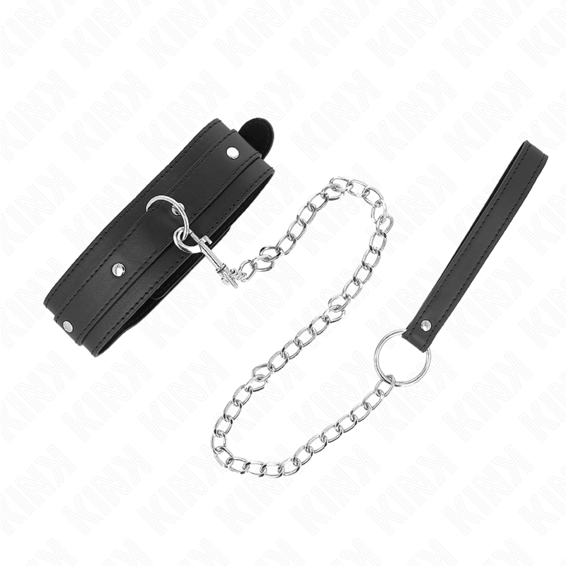 KINK - COLLIER AVEC LAISSE 65 CM 1 ANNEAU RÉGLABLE 38-49 CM X 5 CM