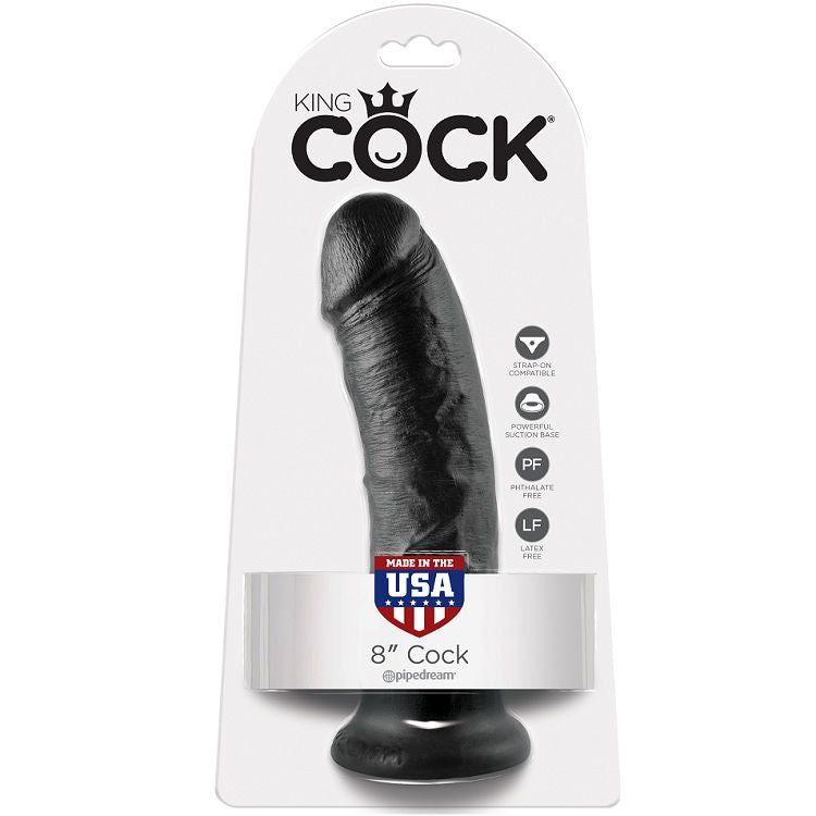 KING COCK - 8 GODE NOIR 20,3 CM