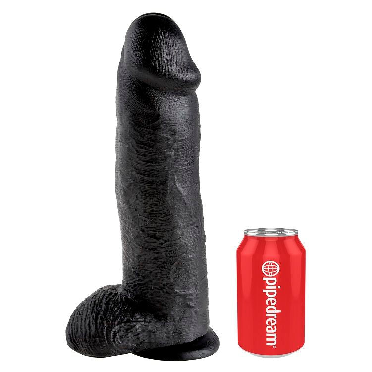 KING COCK - 12 GODE NOIR AVEC BOULES 30.48 CM