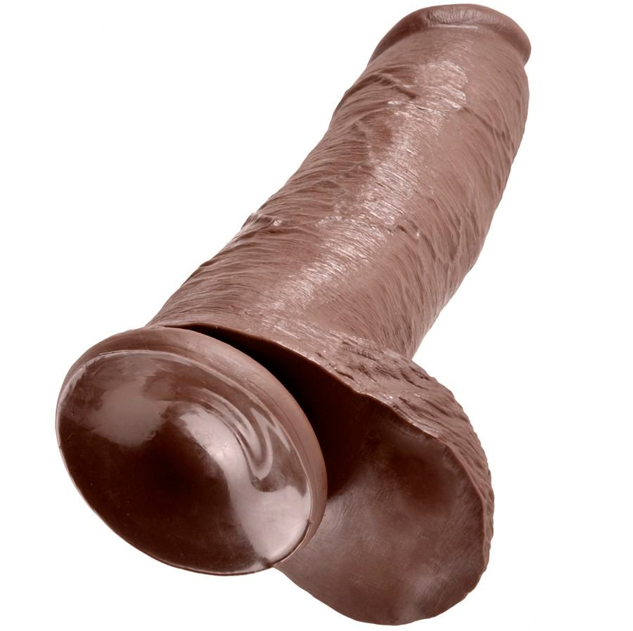 KING COCK - 12 GODE MARRON AVEC BOULES 30.48 CM