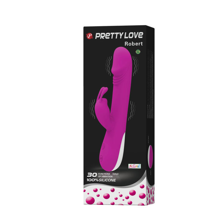 PRETTY LOVE - VIBRATEUR FLIRTATION ROBERT AVEC STIMULATEUR DE CLITORIS