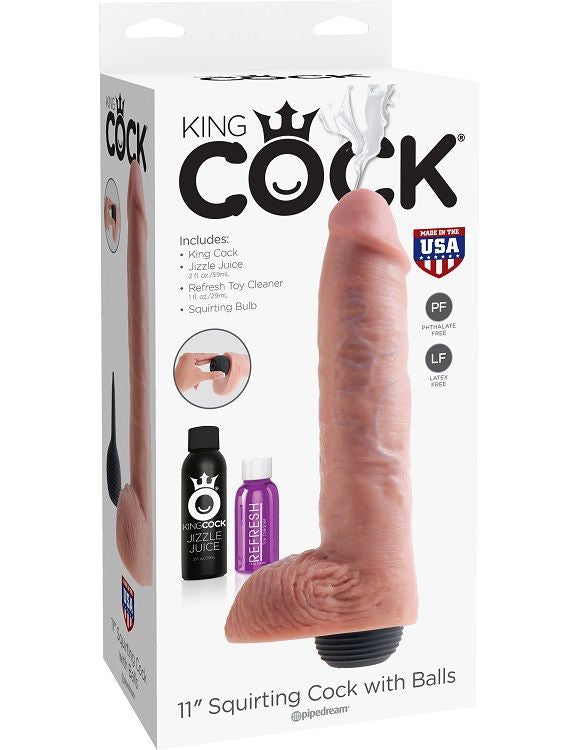 KING COCK - PÉNIS ÉJACULATEUR NATUREL RÉALISTE 27.94 CM