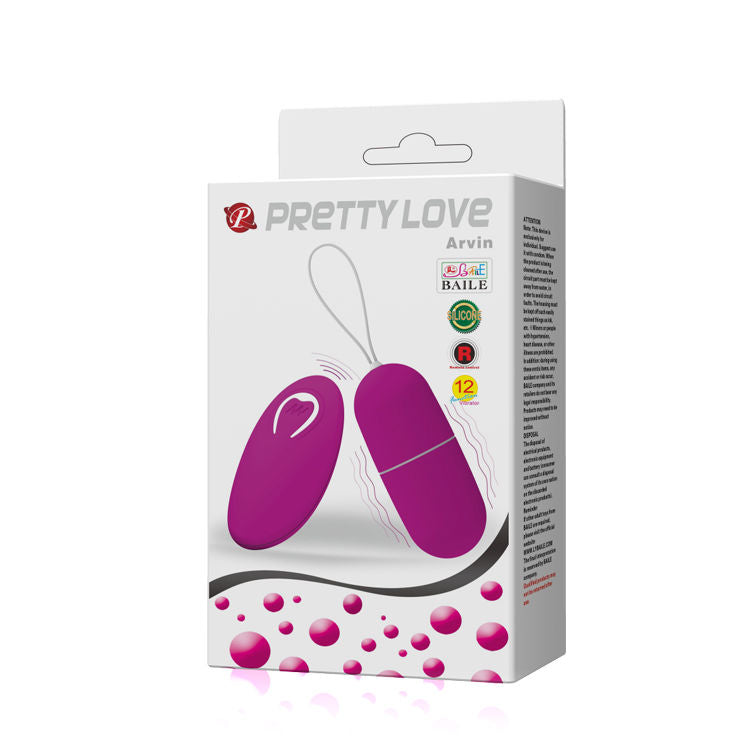 PRETTY LOVE - OEUF VIBRANT ARVIN TÉLÉCOMMANDE 12V