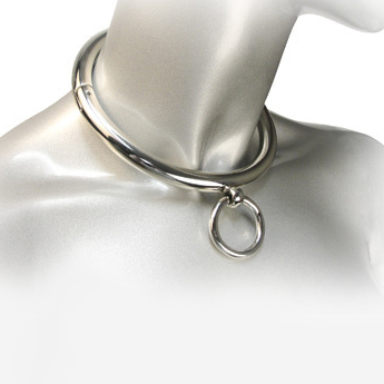 METAL HARD - COLLIER BDSM AVEC ANNEAU 18CM