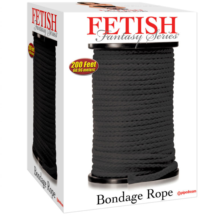 FETISH FANTASY SERIES - CORDE DE BONDAGE NOIRE 60,96 MÈTRES