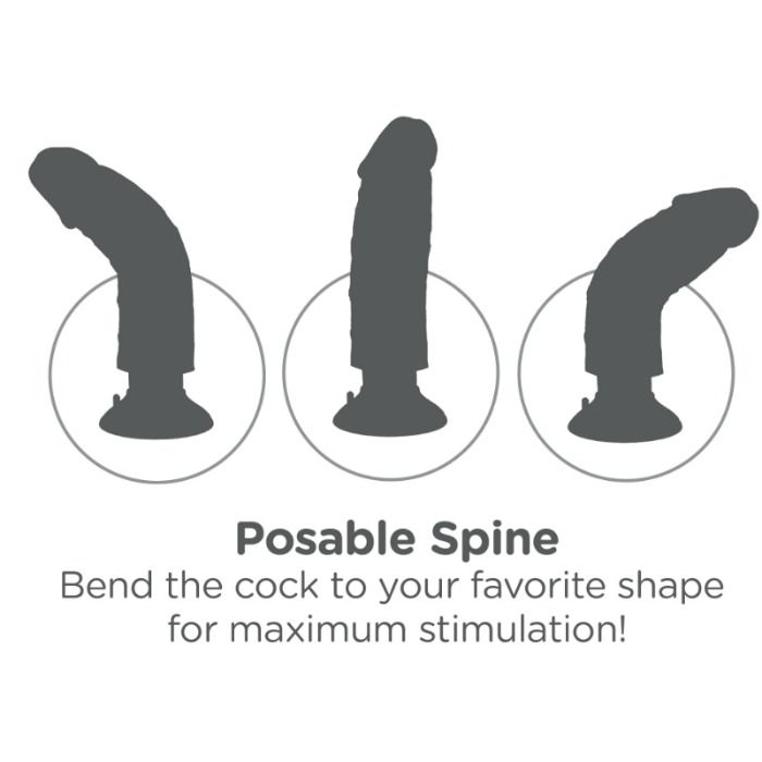 KING COCK - GODE VIBRATEUR 20.32 CM NATUREL