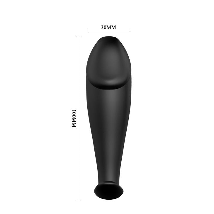 PRETTY LOVE - PLUG ANAL EN SILICONE FORME PÉNIS ET 12 MODES DE VIBRATION NOIR