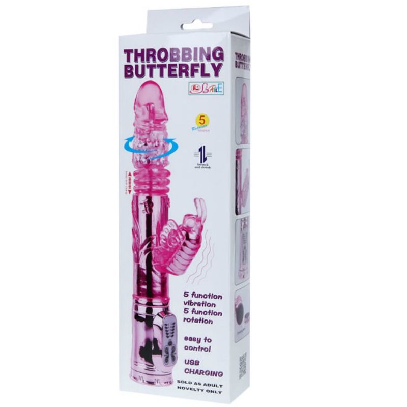 BAILE - VIBRATEUR RECHARGEABLE AVEC STIMULATEUR DE PAPILLON ROTATION ET THROBBING