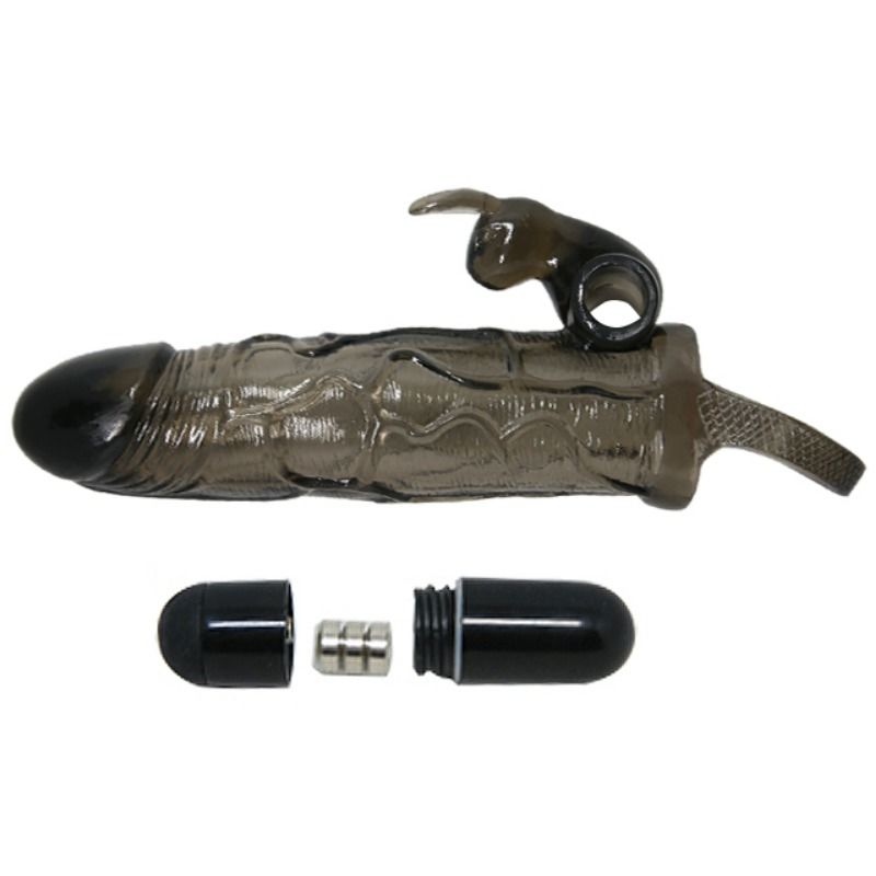 BAILE - COUVRE-PÉNIS BRAVE MAN AVEC LAPIN NOIR 16.5 CM