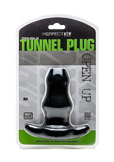 MARQUE PERFECT FIT - BOUCHON DOUBLE TUNNEL MOYEN NOIR