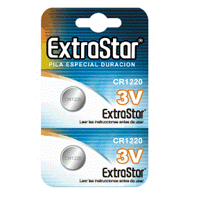 EXTRASTAR - CR1220 PACK 3V 2 BATTERIES