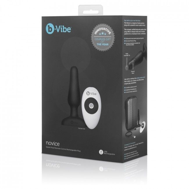 B-VIBE - NOVICE TÉLÉCOMMANDE PLUG ANAL NOIR