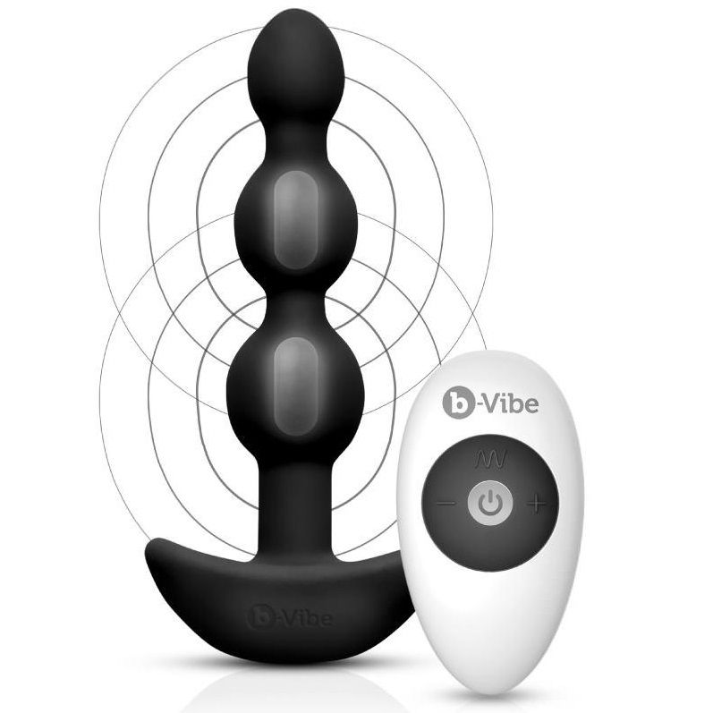 B-VIBE - TRIPLET ANAL TÉLÉCOMMANDE BILLES NOIRES