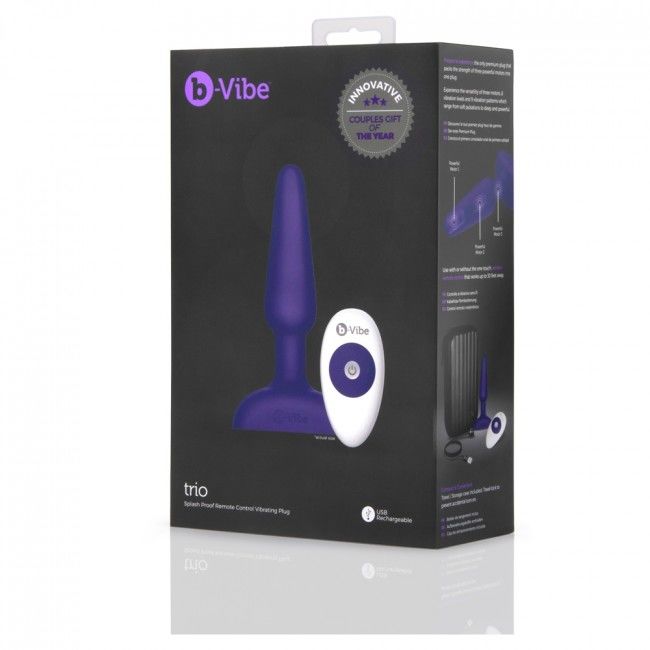 B-VIBE - PRIX TRIO TÉLÉCOMMANDE ANAL LILAS