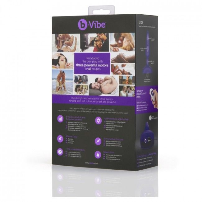 B-VIBE - PRIX TRIO TÉLÉCOMMANDE ANAL LILAS