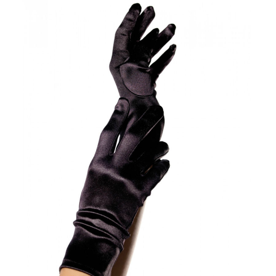 LEG AVENUE - GANTS SATIN NOIR