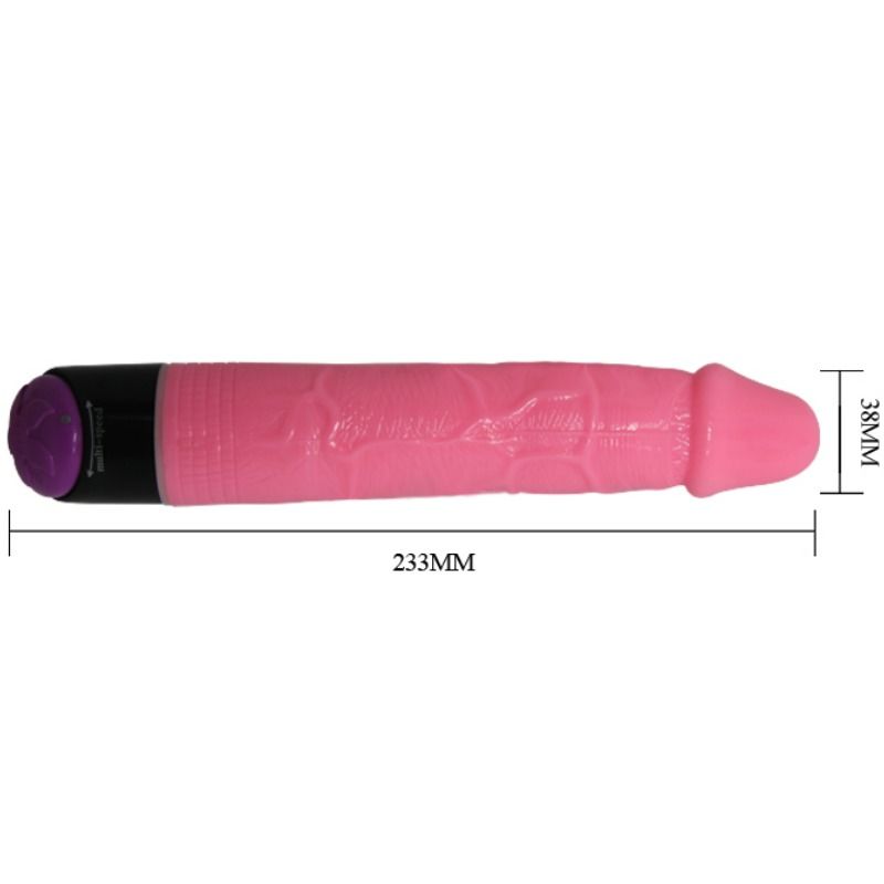 BAILE - VIBRATEUR RÉALISTE SEXE COLORÉ ROSE 23 CM