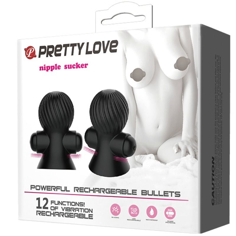 PRETTY LOVE - STIMULATEURS DE NIPPLE 12 MODES DE VIBRATION