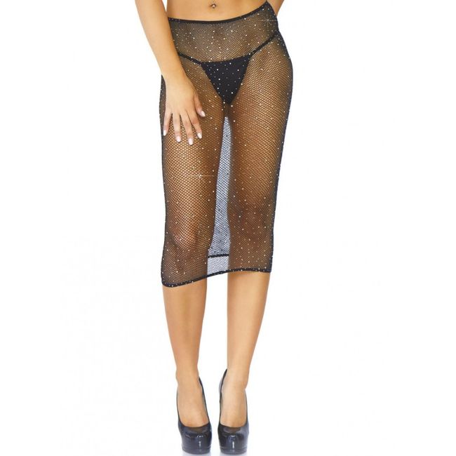 LEG AVENUE - RÉSILLE CRISTALISÉE MULTIDRESS NOIR OS