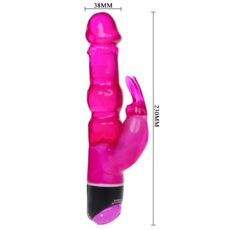 BAILE - VIBRATEUR FANTASY ONDES DE PLAISIR AVEC LAPIN LILAS 23 CM