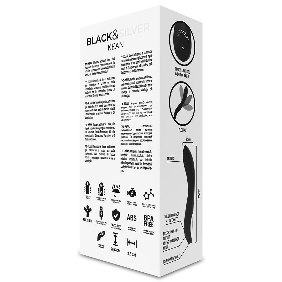 BLACK&amp;SILVER - COMMANDE TACTILE DU VIBRATEUR KEAN