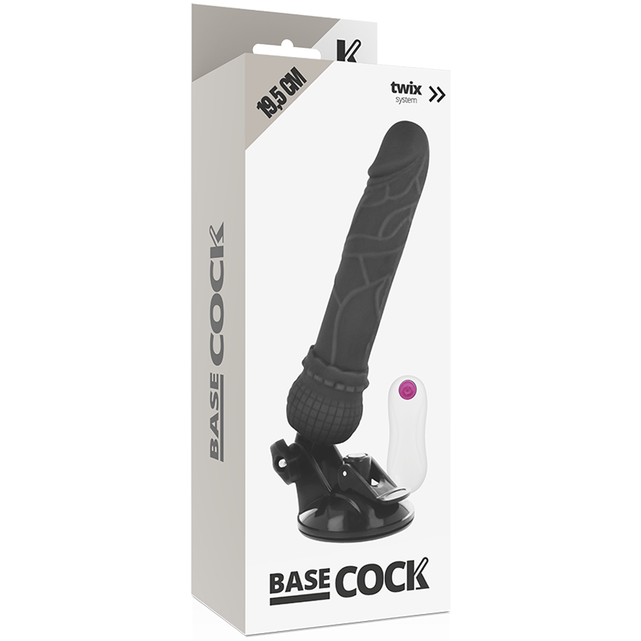 BASECOCK - VIBRATEUR TÉLÉCOMMANDE NATUREL RÉALISTE 19.5 CM -O- 4 CM