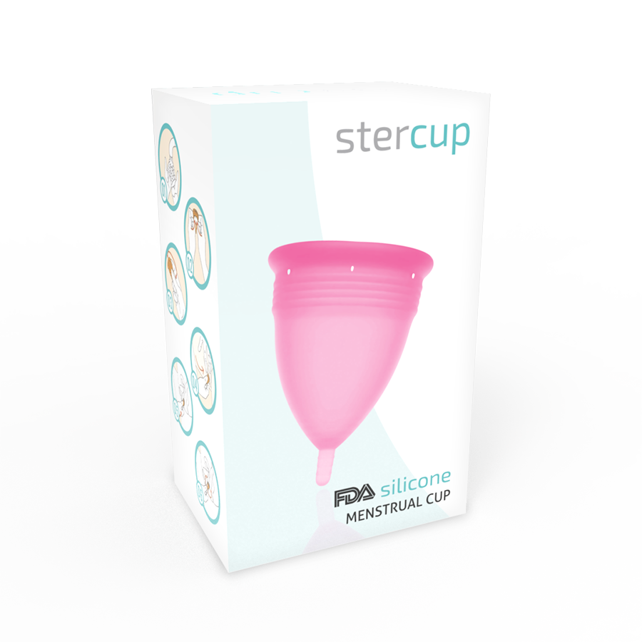 STERCUP - COUPE MENSTRUELLE EN SILICONE FDA ROSE - TAILLE L