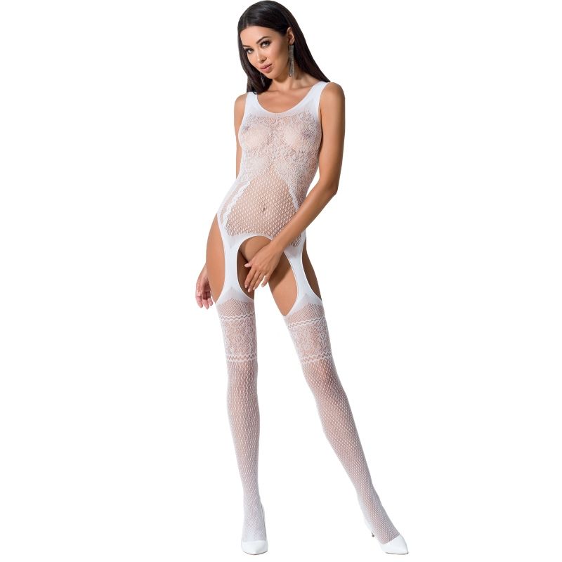 PASSION - FEMME BS061 BODYSTOCKING NOIR TAILLE UNIQUE