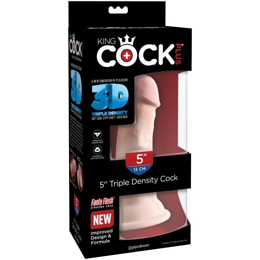 KING COCK - GODE TRIPLE DENSITÉ 13 CM