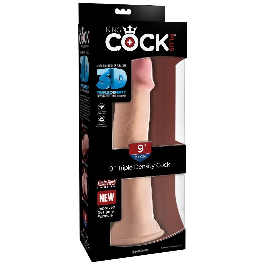 KING COCK - GODE TRIPLE DENSITÉ 23 CM