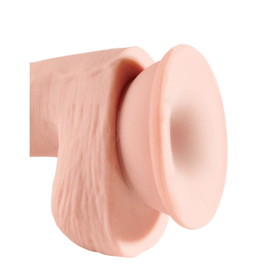 KING COCK - GODE TRIPLE DENSITÉ 13 CM AVEC TESTICULES