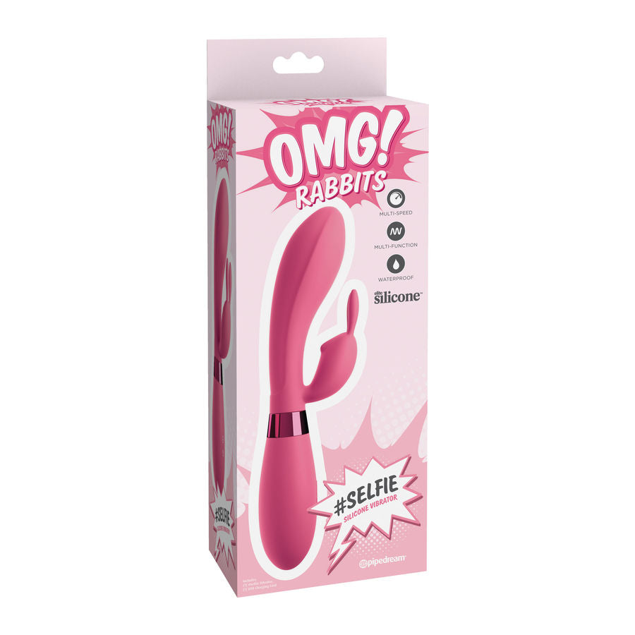 OMG - VIBRATEUR SELFIE SILICONE LAPIN ROSE