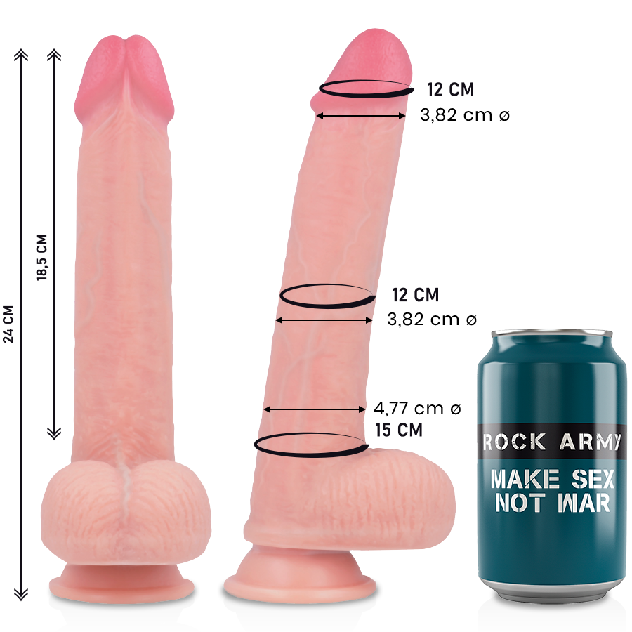 ROCKARMY - SILICONE LIQUIDE PREMIUM KINGCOBRA RÉALISTE 24 CM -O- 4.77 CM