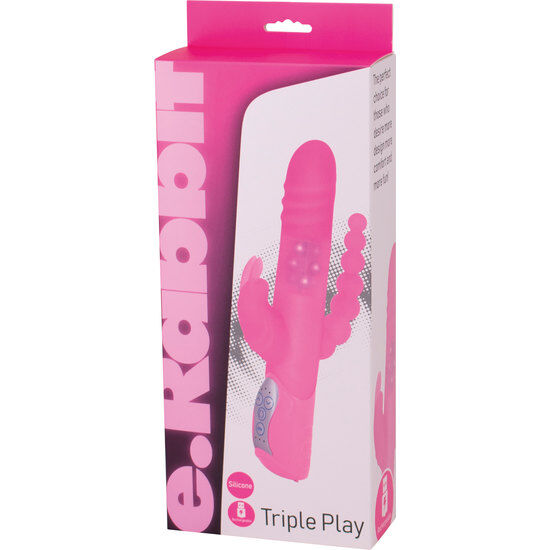 SEVEN CREATIONS - E RABBIT TRIPLE PLAYVIBRATEUR ROSE TRIPLE STIMULATION