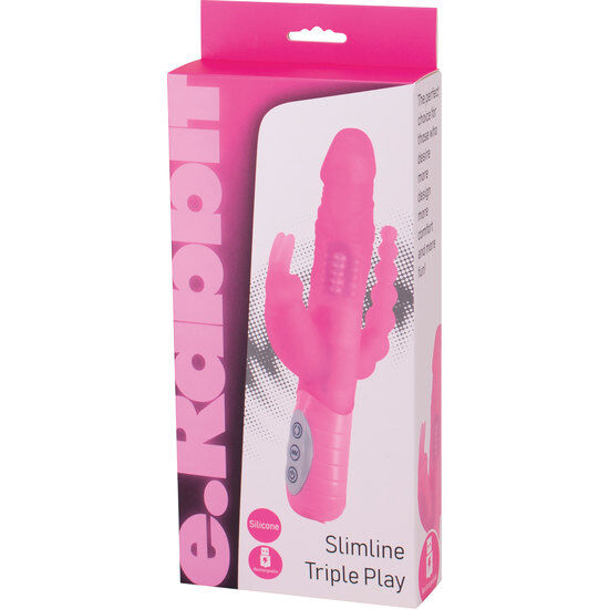 SEVEN CREATIONS - E RABBIT SLIMINE TRIPLE PLAYVIBRATEUR TRIPLE STIMULATION ROSE