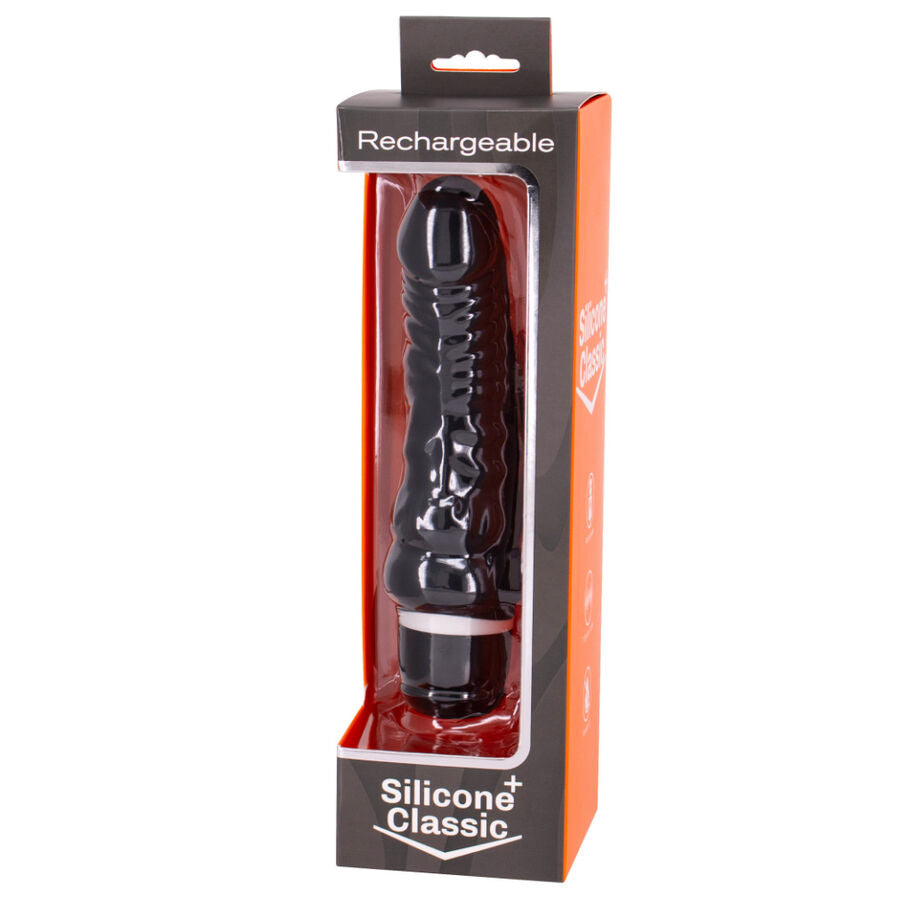 SEVEN CREATIONS - VIBRATEUR RECHARGEABLE NOIR 7V 18 CM MODÈLE 2