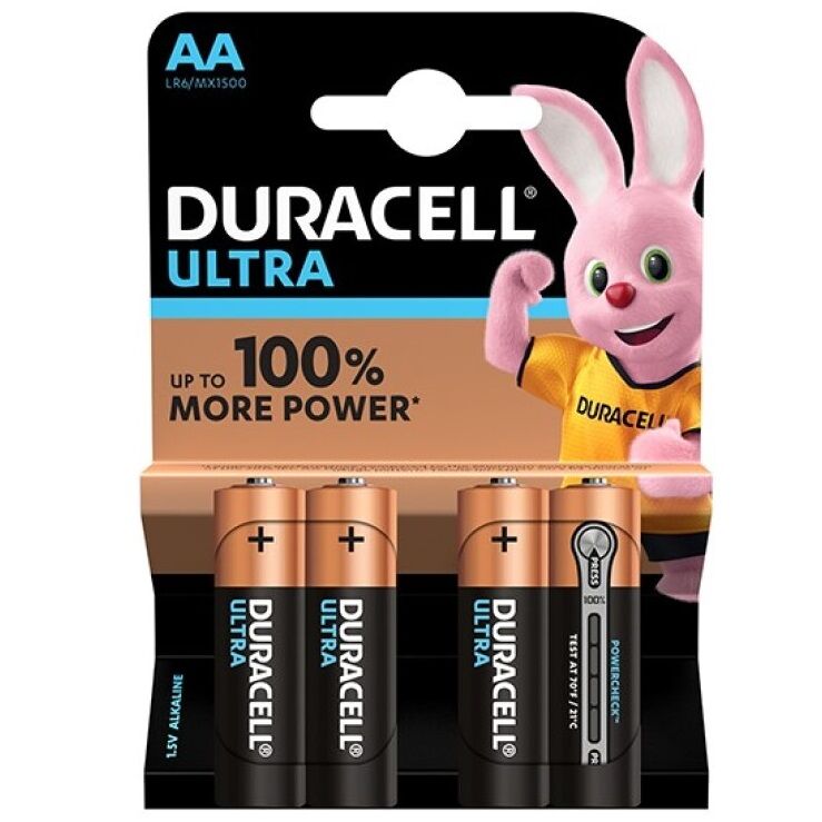 DURACELL - BATTERIE ULTRA PUISSANTE AA LR6 4UNITÉS