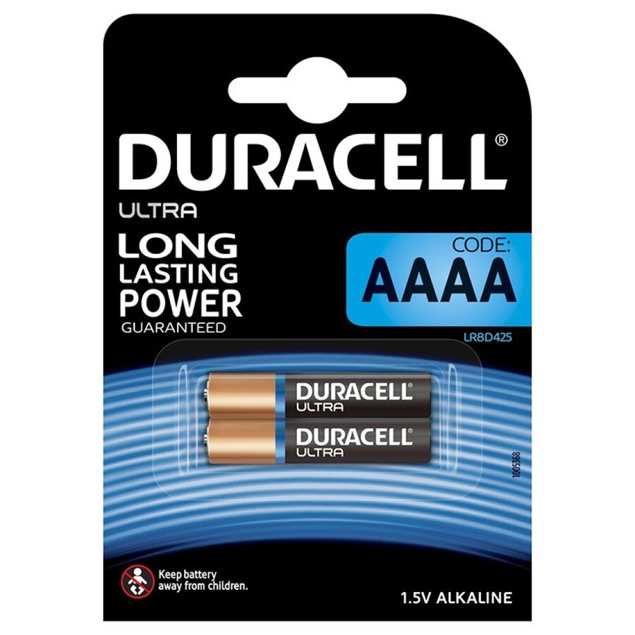 DURACELL - BATTERIE ULTRA PUISSANTE ALCALINA AAAA MX2500 1,5V 2 UNITÉS