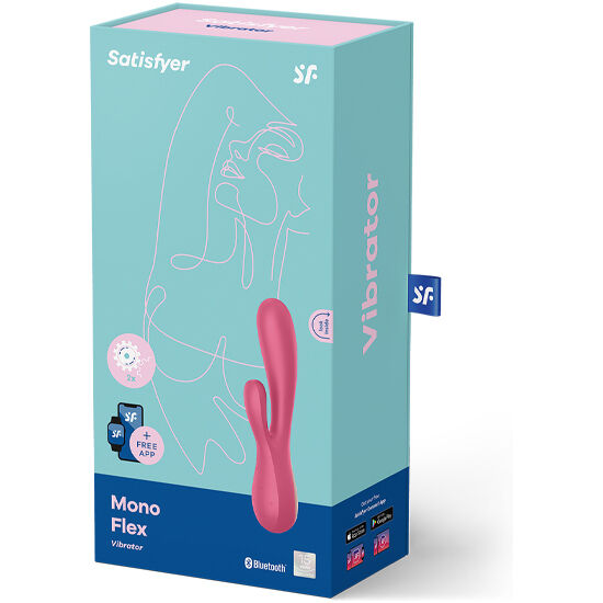 SATISFYER - MONO FLEX ROUGE AVEC APPLICATION