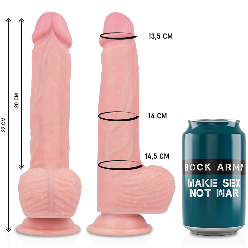 ROCKARMY - LIQUIDE SILICONE PREMIUM HAWK RÉALISTE 22 CM -O- 4.6 CM