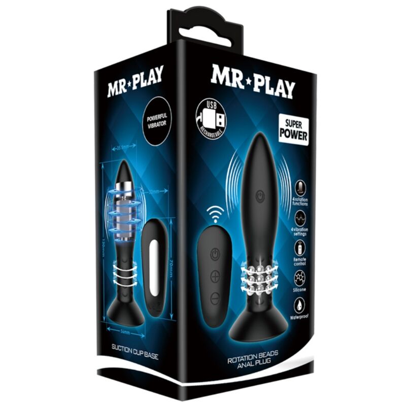 MR PLAY - PLUG AVEC TÉLÉCOMMANDE  BILLES TOURNANTES NOIRES