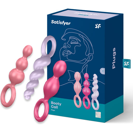 SATISFYER - JEU DE BOUCHONS ANAL 3 PCS TRICOLORE