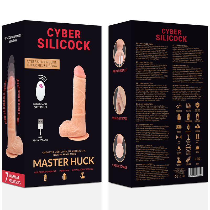 CYBER SILICOCK - TÉLÉCOMMANDE RÉALISTE MASTER HUCK 20.9 CM -O- 4 CM